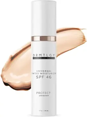 2. DRMTLGY Tinted Moisturizer with SPF 46. Universal Tint. All-In-One Face Sunscreen and Foundation with Broad Spectrum Protection Against UVA and UVB Rays. 1.7 oz
