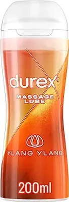 11. Durex Lube Sensual Massage and Lubricant Gel for Men & Women - 200ml | Water based lube | Compatible with condoms
