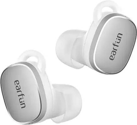 9. EarFun Free Pro 3 Noise Cancellation Earbuds, Hi-Res Audio Wireless Certification, Snapdragon Sound, Qualcomm aptXTMAdaptive, 6 Mics ENC, Cozy TWS Earbuds Bluetooth Wireless, Multipoint, Silver White