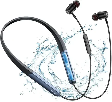 11. EDYELL C6 130H Neckband Earphone with Type C Fast Charge, Bluetooth 5.3 In Ear Wireless Neckband with Mic, 10mm Drivers ENC, Dual Battery Neckbands for Music/Travelling/Calling