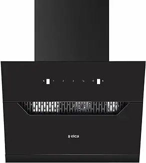 5. Elica 60 cm 1350 m3/hr Filterless Autoclean Angular Kitchen Chimney with 15 Years Warranty (EFL 207 HAC LTW VMS 60, Touch + Motion Sensor Control, Black)