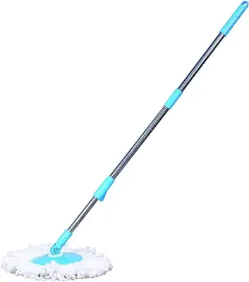 5. Esquire 360° Bucket Spin Mop Stick (Blue) with Microfiber Refill