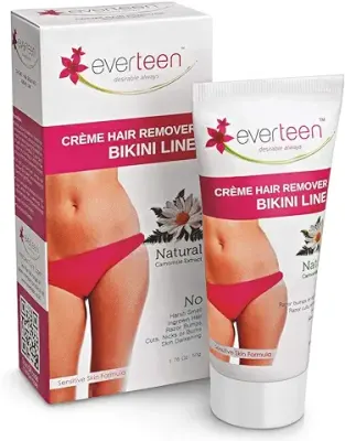 5. everteen NATURAL Hair Removal Cream with Chamomile for Bikini Line & Underarms in Women and Girls