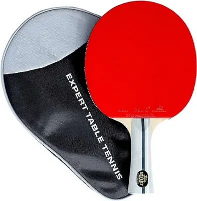 11. Expert Table Tennis Palio Expert 3.0 Table Tennis Racket & Case - ITTF Approved, Beginner Ping Pong Bat ,, Red, Wood