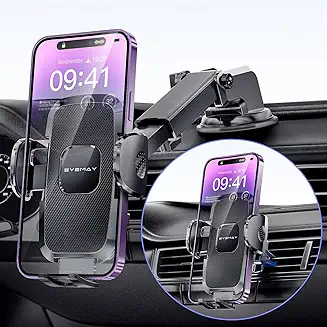 15. Eyemay 2023 Upgraded Car Phone Holder - [ Bumpy Roads Friendly ] Phone Mount for Car Dashboard Windshield Air Vent 3 in 1, Hand Free Mount for iPhone 15 14 13 12 Pro Max Samsung All Cell Phones