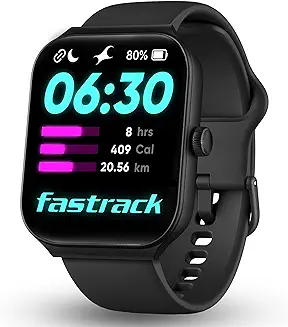 10. Fastrack New Limitless FS1 Smart Watch|Biggest 1.95" Horizon Curve Display|SingleSync BT Calling v5.3|Built-in Alexa|Upto 5Day Battery|ATS Chipset|100+ Sports Modes|150+ Watchfaces(Black)