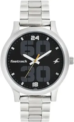 6. Fastrack 's Analog Watch For Men| With Stainless Steel Strap| Round Dial Watch| Water Resistant Watch| High-Quality Watch Range| Silver Watch