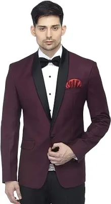 1. FAVOROSKI Designer Men's Slim Italian Fit Shawl Collar Tuxedo Suit Blazer