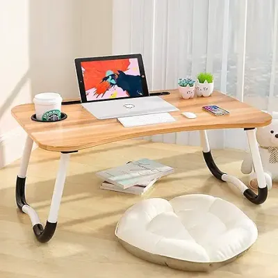 15. FELI Office Table for Home/Writing Desk for Office/Folding Table for School/Folding Study Table/Work from Home Multipurpose Table (Wood)