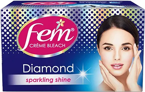 9. FEM Fairness (Diamond) Crème Bleach - 30g | Advanced Skin Brightening System | Enriched with Goodness of Diamond | With Rejuvenating Fragrance | No Added Parabens, Silicones & Ammonia