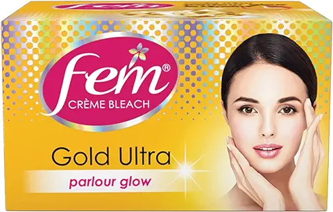 8. Fem Fairness (Gold Ultra) Crème Bleach - 30g | Advanced Parlour Like Glow System | Removes Tan, Brightens Skin & Gives Radiant Complexion | For All Skin Types | No Added Ammonia
