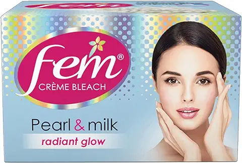 10. FEM Fairness (Pearl & Milk) Crème Bleach - 24g | Advanced Skin Radiance System | Enriched with Goodness of Real Pearl Essence, Vitamin E & Milk | With Rejuvenating Fragrance | No Added Parabens, Silicones & Ammonia
