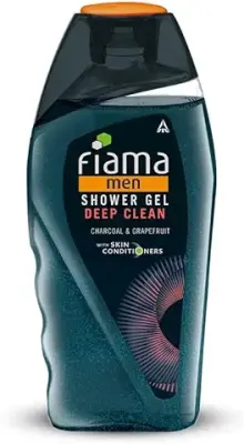 10. Fiama Men Shower Gel Deep Clean body wash with Skin Conditioners and Charcoal & Grapefruit for clean skin, 250ml bottle