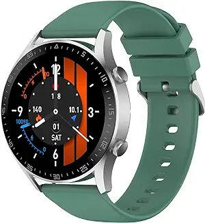 5. Fire-Boltt Talk 2 Bluetooth Calling Smartwatch with Dual Button, Hands On Voice Assistance, 120 Sports Modes, in Built Mic & Speaker with IP68 Rating (Silver Green)