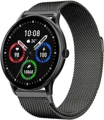 14. Fire-Boltt Phoenix Ultra Luxury Stainless Steel, Bluetooth Calling Smartwatch, AI Voice Assistant, Metal Body with 120+ Sports Modes, SpO2, Heart Rate Monitoring (Dark Grey)