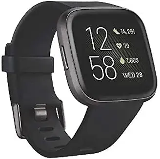 2. Fitbit FB507BKBK Versa 2 Health & Fitness Smartwatch with Heart Rate