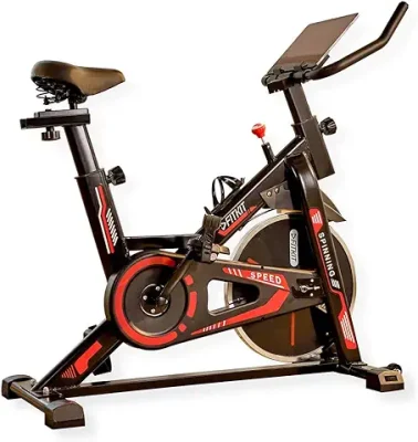 Fitkit by cult.sport FK3000 (Max Weight 120kg, Flywheel 13.22lbs) Bluetooth Enabled Exercise Spin Bike with Free Customized Diet Plan, Trainer Led Sessions & 6 months Warranty