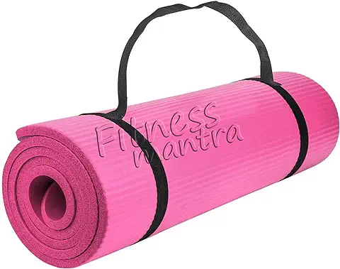 VIFITKIT 6mm Anti-Skid Yoga Mat with Strap and Carry Bag for Home