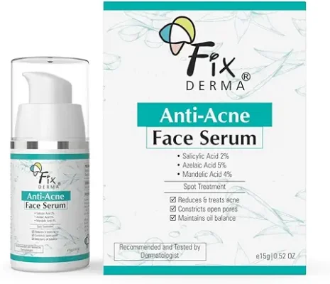 14. Fixderma 2% Salicylic Acid Serum for Anti Acne & Spot Treatment with 5% Azelaic Acid & 4% Mandelic Acid