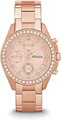 1. Fossil Chronograph Rose Gold Women Watch ES3352