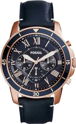 9. Fossil Grant Sport Analog Blue Dial Men's Watch-FS5237