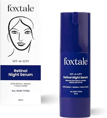 11. Foxtale 0.15% Beginner Friendly Retinol Night Serum for Anti-Aging | Retinol Night Cream | Face Lift and Tightening | Reduces Fine Lines and Wrinkles | No Purging | Micro Encapsulation Technology | All Skin Types | 30 ml