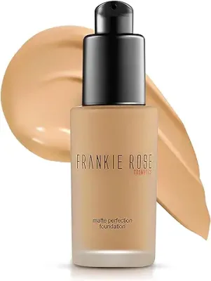 11. Frankie Rose Cosmetics Matte Perfection Foundation Makeup - Long-Lasting, Hydrating Foundation for Semi-Matte Finish - Foundation Full Coverage for All Skin Types - (Olive) 1.0 US fl oz / 30 ml