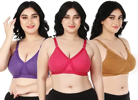 NYKD Women's Full Support Heavy Bust Cotton Bra – Online Shopping