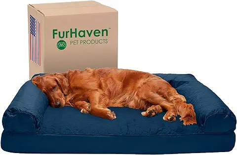 7. Furhaven Orthopedic Dog Bed for Large Dogs w/ Removable Bolsters & Washable Cover