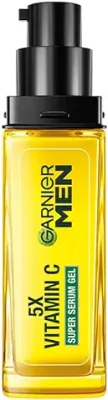 8. Garnier Men Turbo Bright Super Serum Gel Moisturizer For Men - Enriched With Vitamin C And Menthol For A Brighter, Glowing And Hydrated Skin, Suitable For All Skin Types, 30ml