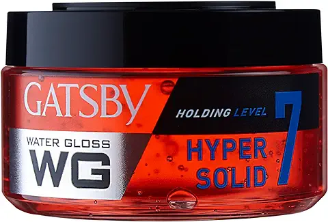 5. Gatsby Water Gloss - Hyper Solid 150gm | Wet Look, Long Lasting Hold, Non Sticky, Easy Wash Off | Shine Effect | Holding Power Level 7 | Hair Gel For Men