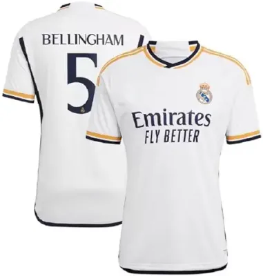 11. Generic Bellingham 5 Football Home Jersey Tshirt 2023/2024 (Kids,Boys,Men)