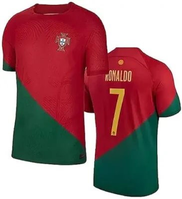 3. Generic Football Jersey Portugal Ronaldo Home Kitt- for Men and Sports Jersey for Men and Boys Football Team 2022-23