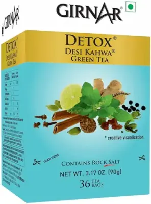 1. Girnar Food & Beverages Pvt. Ltd. Detox Green Tea - Desi Kahwa (36 Tea Bags) 90 gm