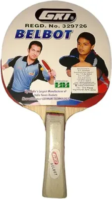 14. GKI Belbot Wood Table Tennis Racquet, Multicolor