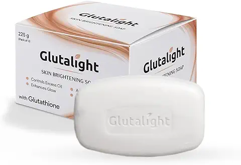 4. Glutalight Skin Lightening Soap with 1% Glutathione |Reduces Dark spots, Age Marks |for Skin Brightening - 75GM (Pack of 3)