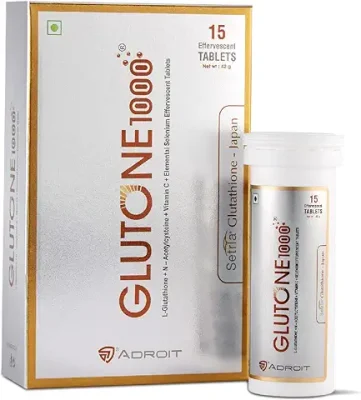 7. Glutone 1000 - Setria L-Glutathione Effervescent Tablets | Vitamin C 40mg | For Radiant Glow | Evens Skin Tone | 15 Tablets