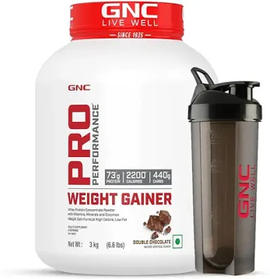 7. GNC Pro Performance Weight Gainer & Black Shaker
