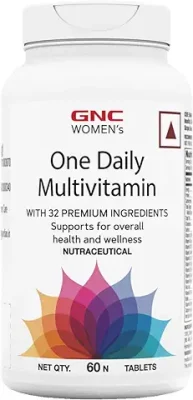 7. GNC Women's One Daily Multivitamin | 60 Tablets | Enhances Immunity | Boosts Energy Levels | Supports Memory | Protects Vision | Formulated In USA | 32 Rich Ingredients with Vitamin C & More