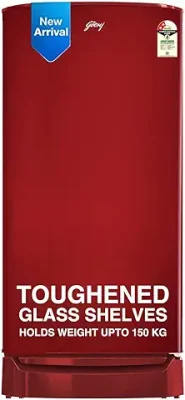 11. Godrej 180 L 2 Star Farm Fresh Crisper Technology With Jumbo Vegetable Tray Direct Cool Single Door Refrigerator(2023 Model, RD R190B TRF WN RD, Wine Red)