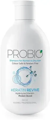 8. Godrej Professional Probio Keratin Revive Shampoo (250ml) | For Normal to Dry Hair | No Paraben | with Hydrolyzed Keratin