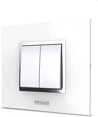 12. Goldmedal Switch Combo with Cover Plate - Nixon 10Amp Switch (2N) (White)
