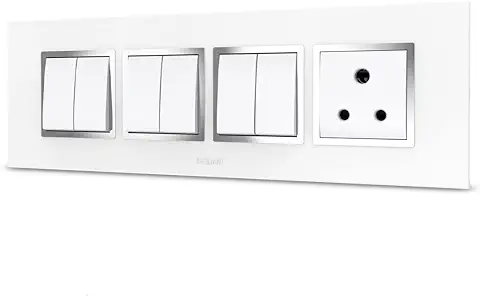 13. Goldmedal Switch Combo with Cover Plate - Nixon 10Amp Switch (6N) & 6Amp Socket (White)
