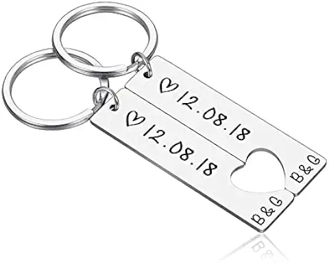 14. Govind Crafted Anniversary Gift Couples Keyring Set