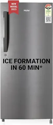 5. Haier 190 L 4 Star Direct Cool Single Door Refrigerator Appliance (2023 Model, HED-204DS-P, Dazzle Steel)