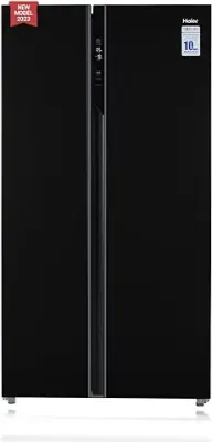 1. Haier 602 L Double Door Side By Side Refrigerators, Expert Inverter Technology (HRS-682KS, Black Steel,Magic Convertible, Made In India, Gross Volume-630L)