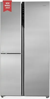 10. Haier 630 liters Side-by-Side Refrigerator, Inox Steel