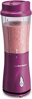 4. Hamilton Beach Portable Blender for Shakes and Smoothies with 14 Oz BPA Free Travel Cup and Lid