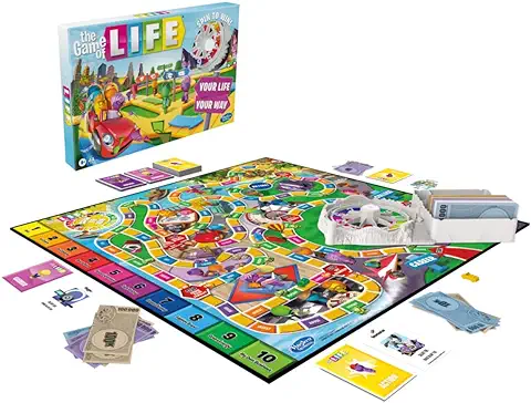 2. Hasbro Gaming - The Game of Life Board Game, Fun Board Game for Families and Kids, Classic Board Game for Boys & Girls Ages 8 and Up, Game for 2-8 Players