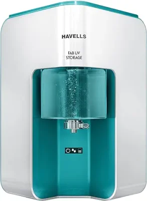 6. Havells Fab UV Storage Water Purifier (White & Green), UV+UF, Copper+Zinc, 5 Stage Purification, 7L Tank, Suitable TDS <300 ppm Water,Suitable for Municipal Water